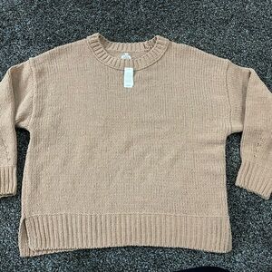 Aerie NWT Tan Knit Sweater